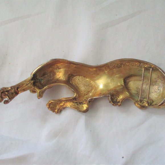 SIGNED Vintage 1985 CHRISTOPHER ROSS PANTHER JAGUAR BELT BUCKLE - Picture 7 of 8